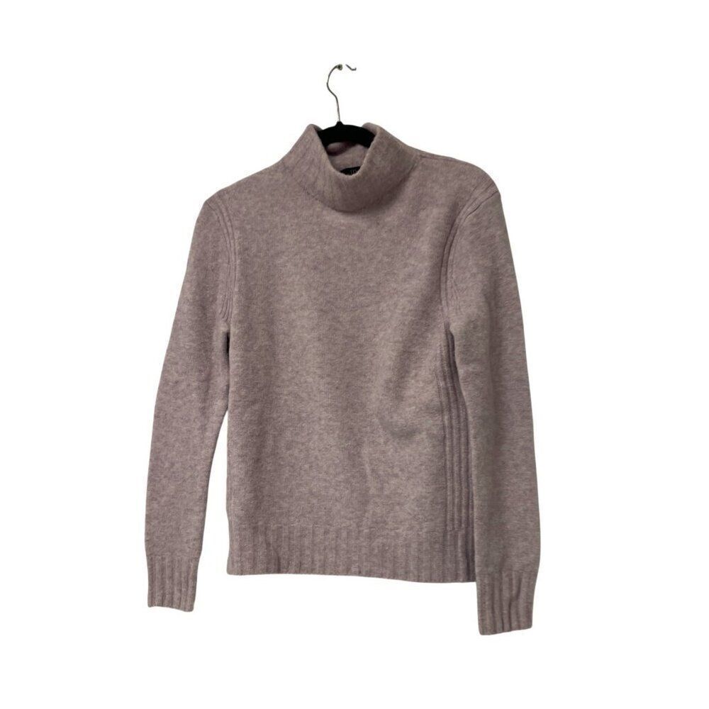 J. Crew Womens Sweater Small Purple Supersoft Merino Wool Mockneck Pullover